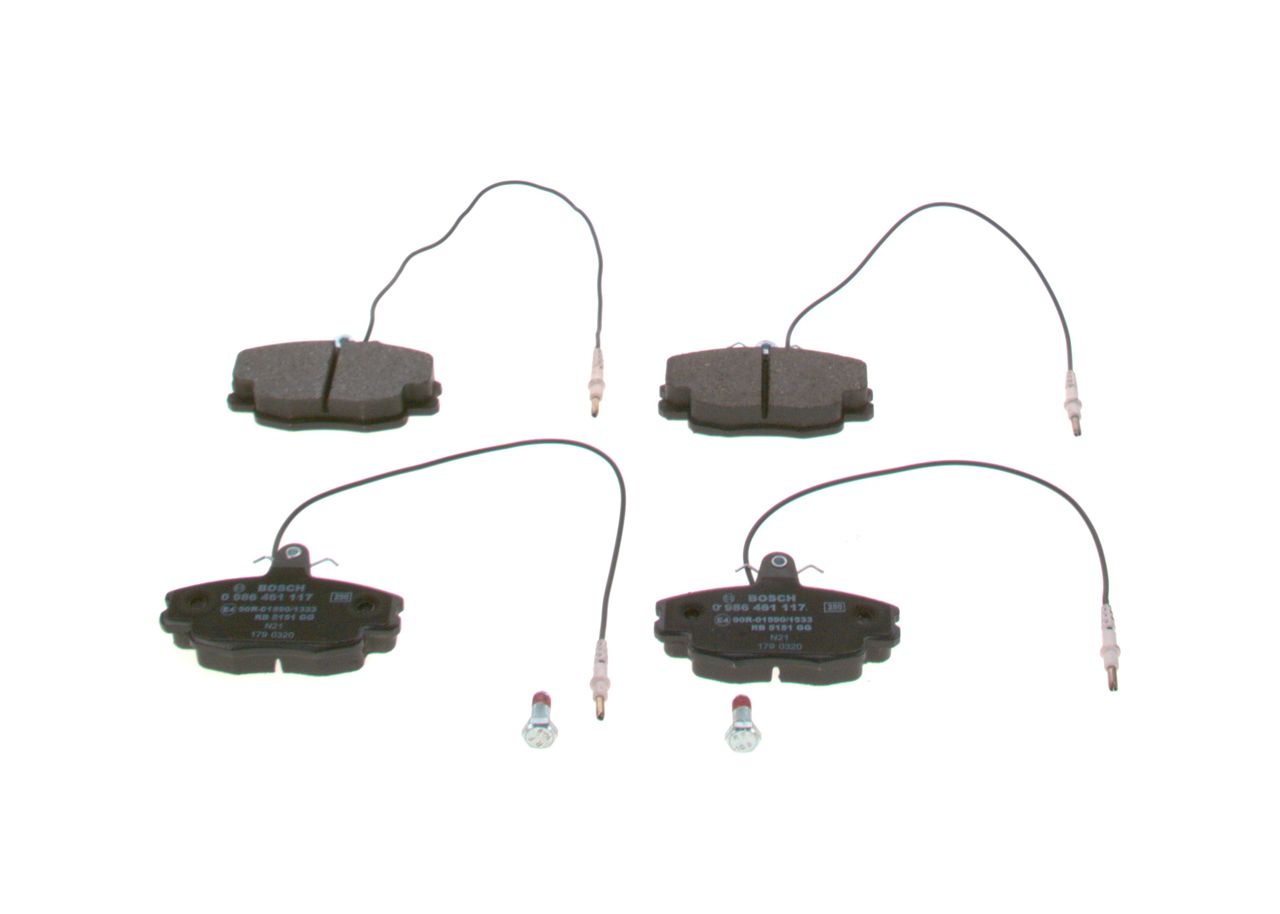 BOSCH 0 986 461 117 - Bremsbelagsatz, Scheibenbremse