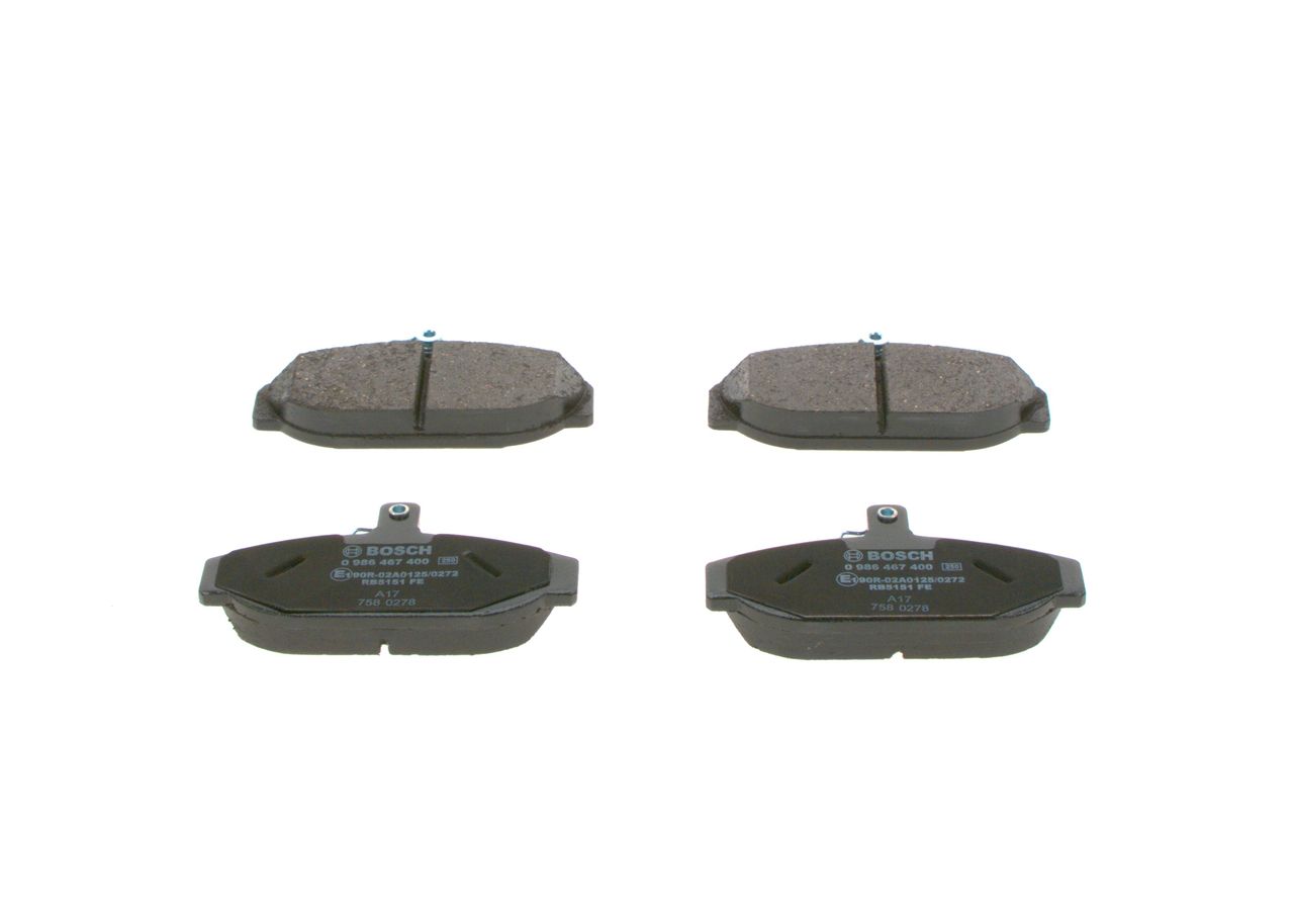 BOSCH 0 986 467 400 - Bremsbelagsatz, Scheibenbremse