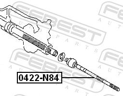 FEBEST 0422-N84 - Axialgelenk, Spurstange