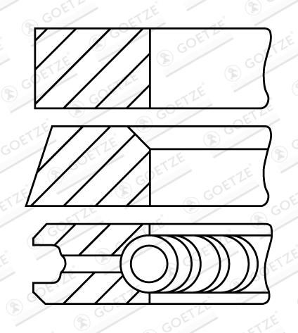 GOETZE ENGINE 08-421800-30 - Kolbenringsatz