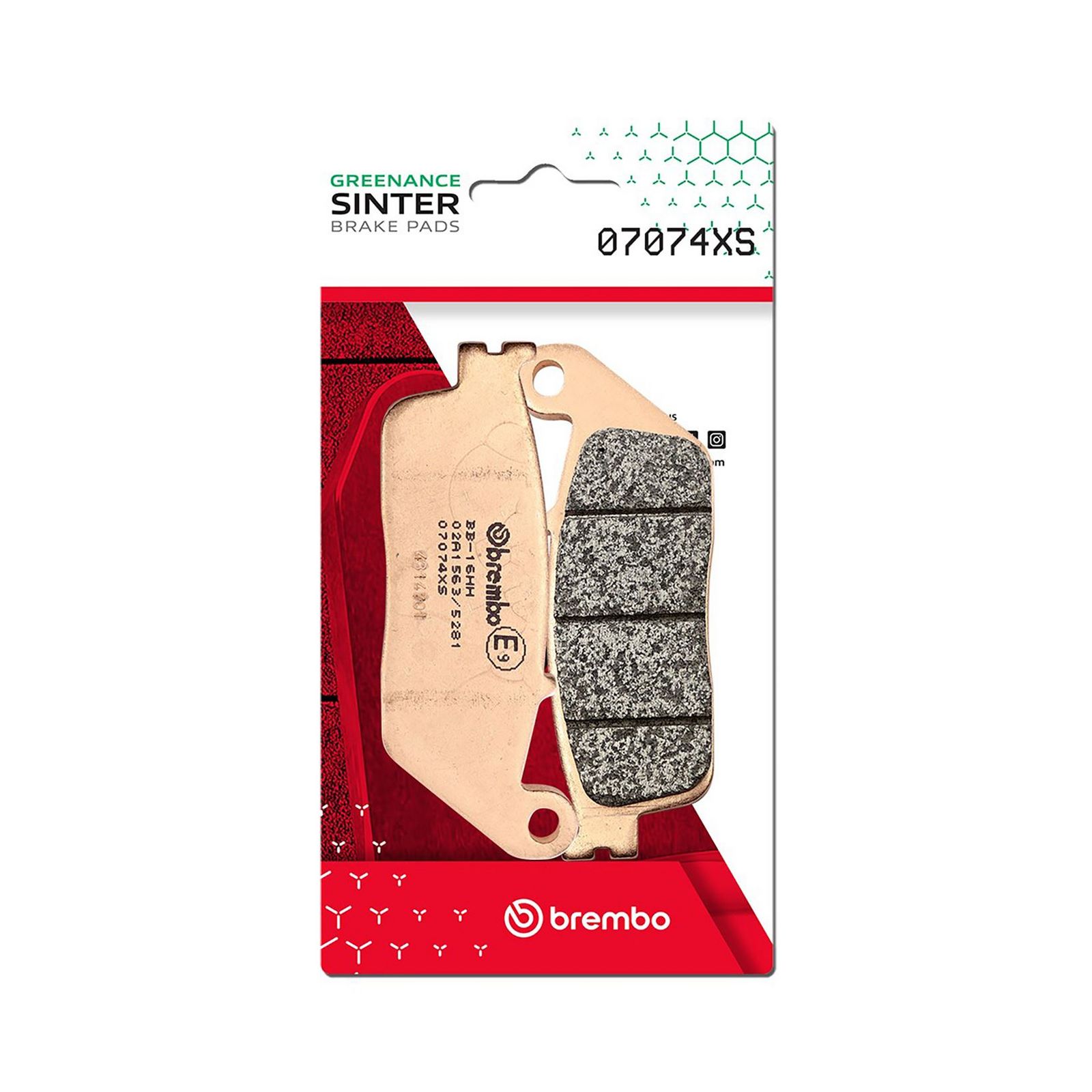 BREMBO 07074XS - Bremsbelagsatz, Scheibenbremse