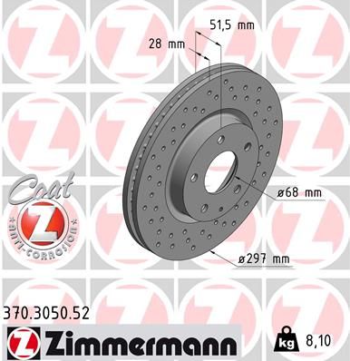 ZIMMERMANN 370.3050.52 - Bremsscheibe