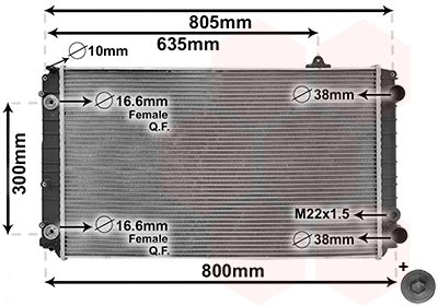 VAN WEZEL 03002252 - Kühler, Motorkühlung
