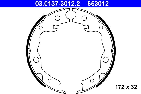 ATE 03.0137-3012.2 - Bremsbackensatz, Feststellbremse