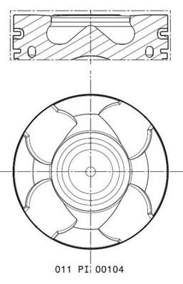 MAHLE 011 PI 00104 000 - Kolben