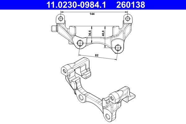 ATE 11.0230-0984.1 - Halter, Bremssattel
