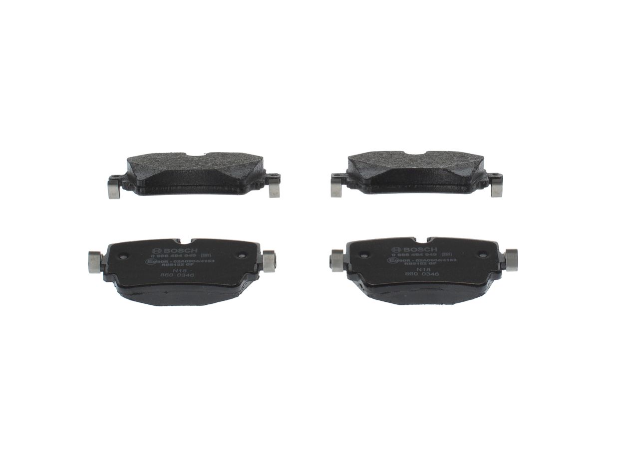 BOSCH 0 986 494 949 - Bremsbelagsatz, Scheibenbremse
