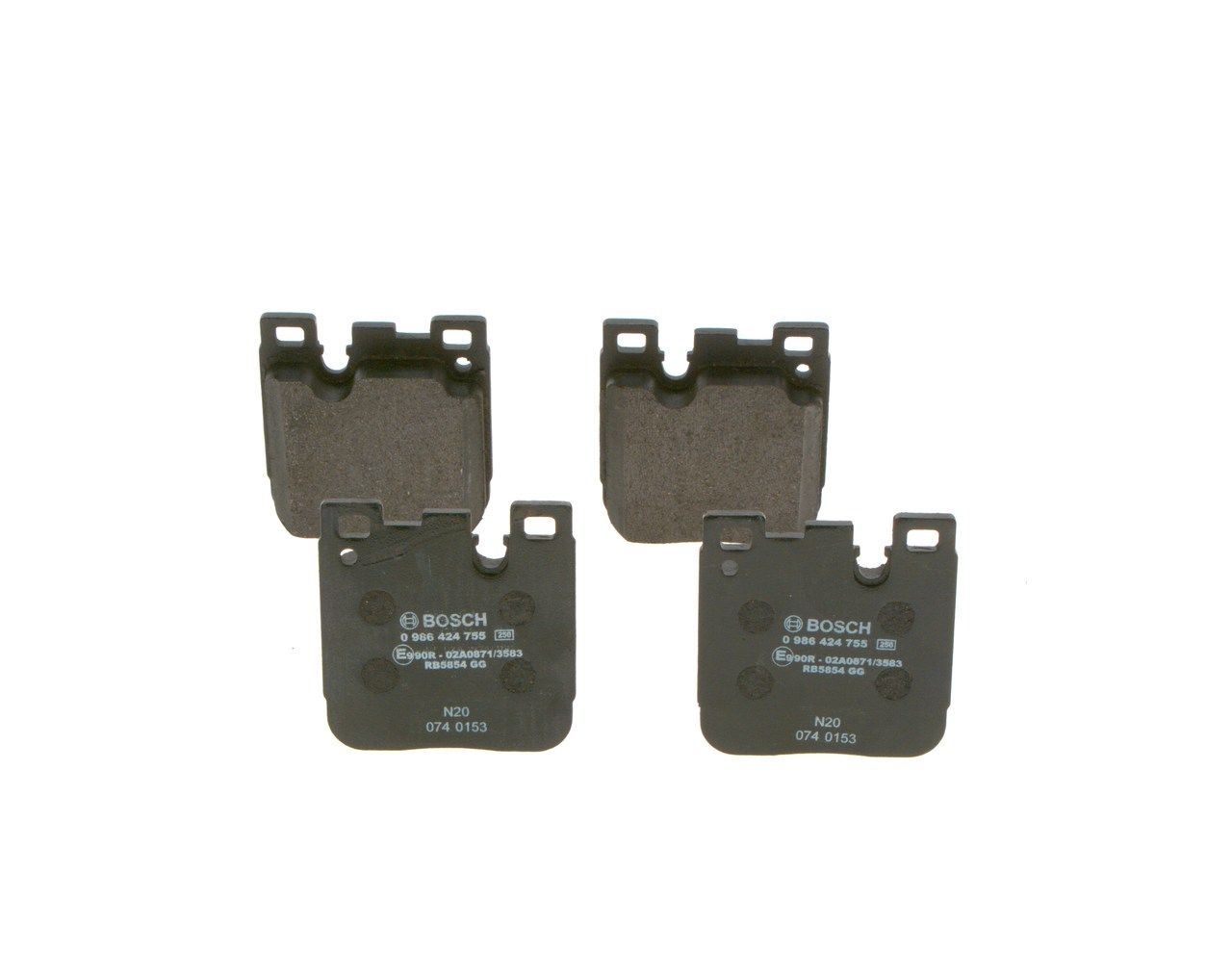 BOSCH 0 986 424 755 - Bremsbelagsatz, Scheibenbremse