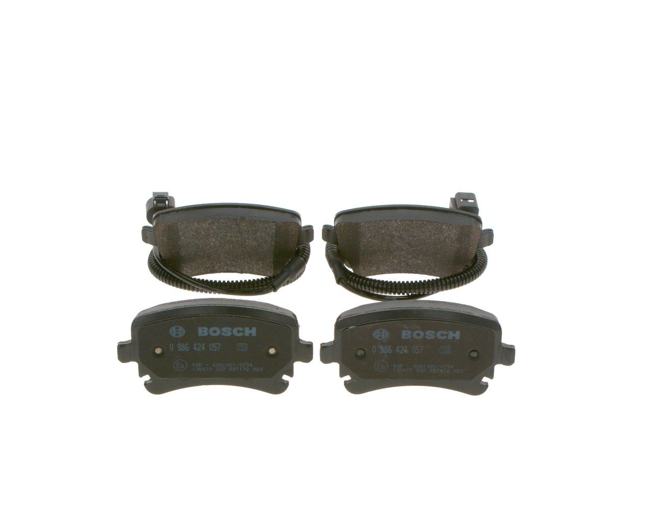 BOSCH 0 986 424 057 - Bremsbelagsatz, Scheibenbremse