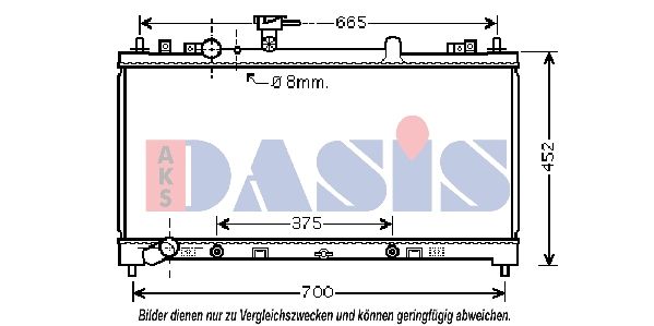 AKS DASIS 110067N - Kühler, Motorkühlung
