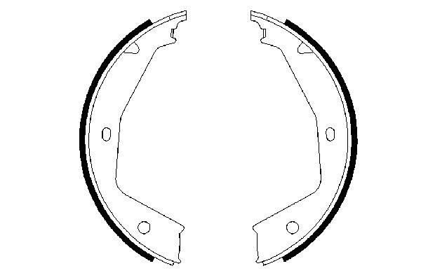 BOSCH 0 986 487 606 - Bremsbackensatz, Feststellbremse