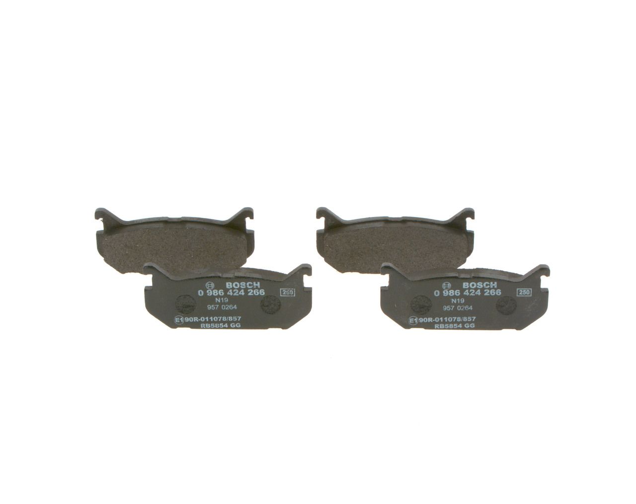 BOSCH 0 986 424 266 - Bremsbelagsatz, Scheibenbremse