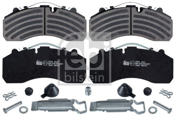 FEBI BILSTEIN 16666 - Bremsbelagsatz, Scheibenbremse
