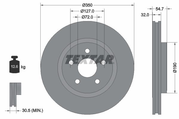 TEXTAR 92272205 - Bremsscheibe