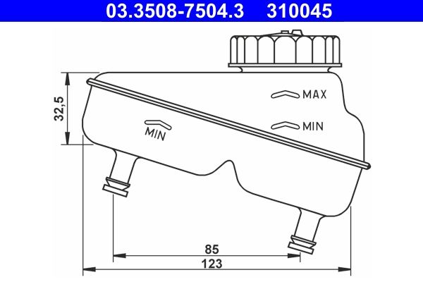 ATE 03.3508-7504.3 - Ausgleichsbehälter, Bremsflüssigkeit