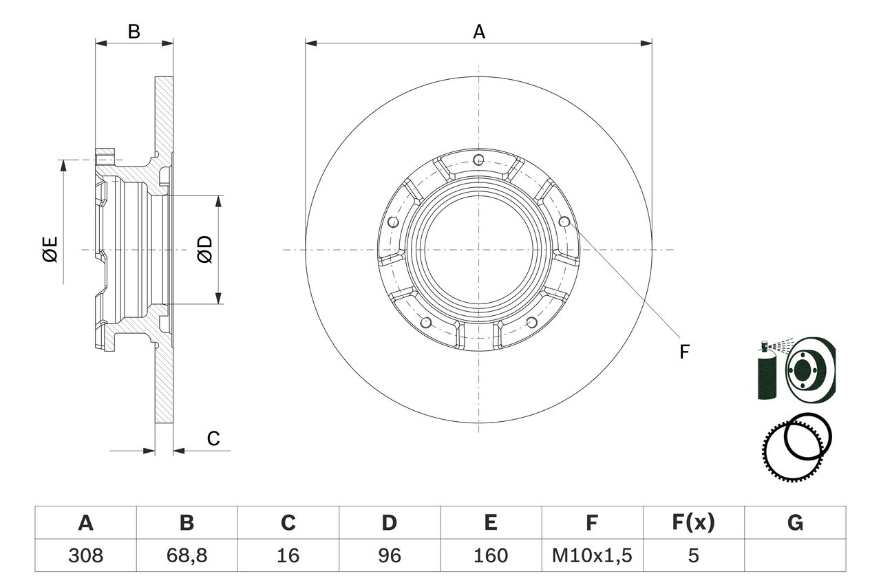 BOSCH 0 986 479 F62 - Bremsscheibe