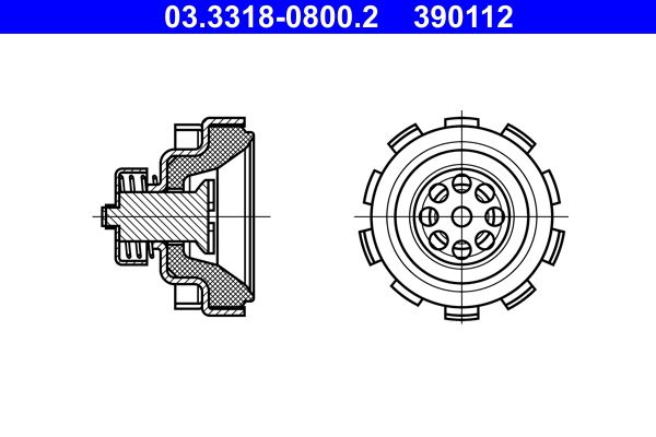 ATE 03.3318-0800.2 - Reparatursatz, Hauptbremszylinder