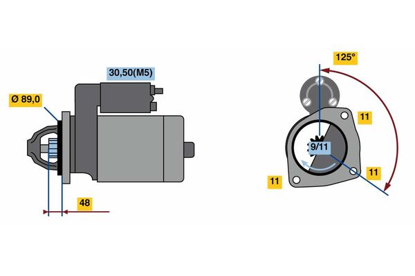 BOSCH 0 986 023 830 - Starter