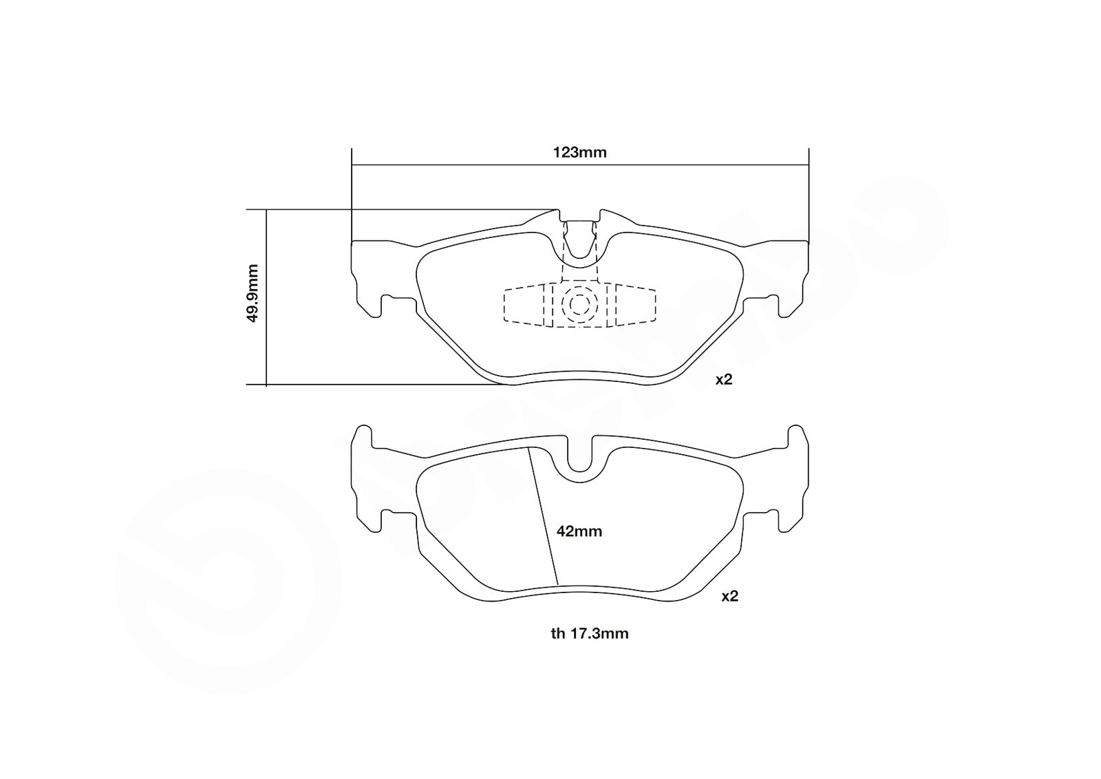 BREMBO 07.B315.50 - Hochleistungs-Bremsbelagsatz