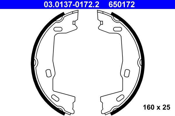 ATE 03.0137-0172.2 - Bremsbackensatz, Feststellbremse