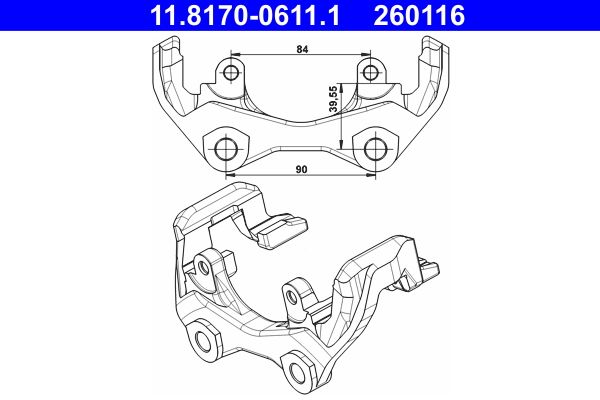 ATE 11.8170-0611.1 - Halter, Bremssattel