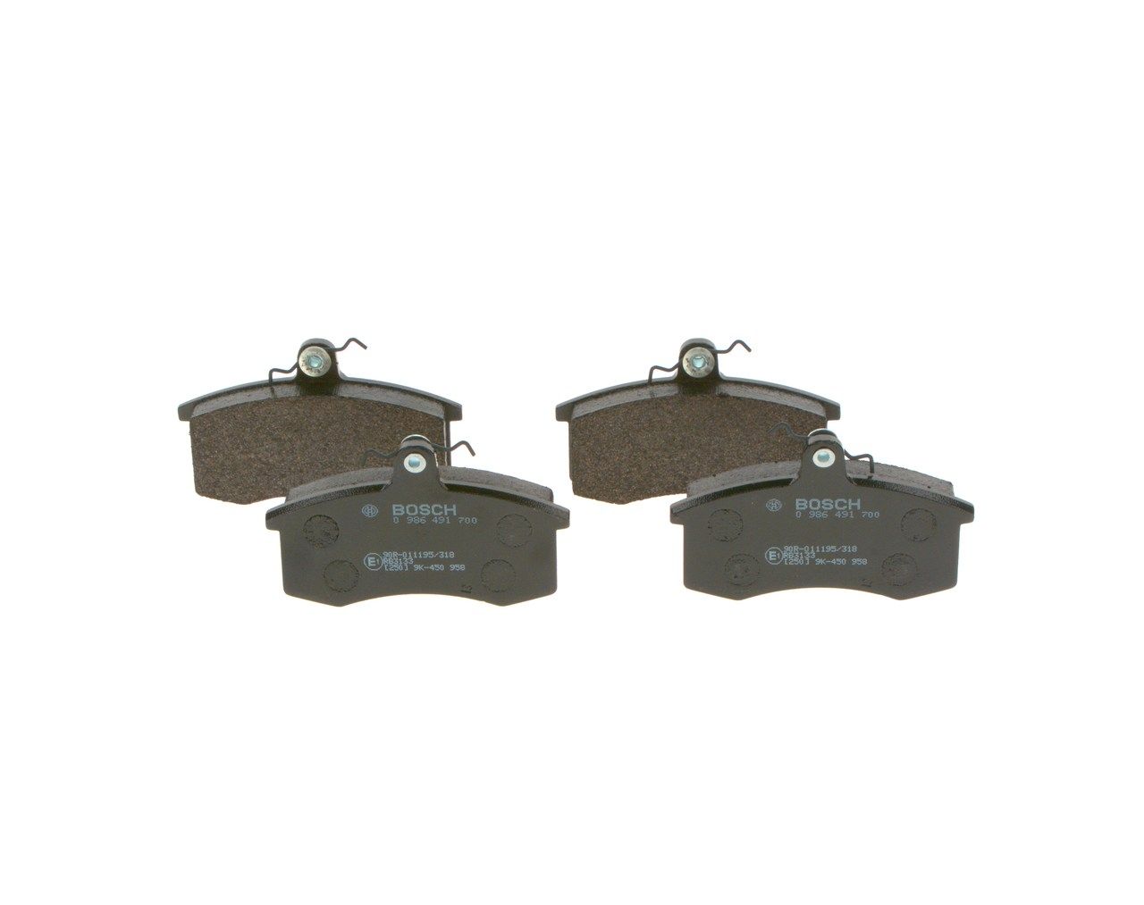 BOSCH 0 986 491 700 - Bremsbelagsatz, Scheibenbremse