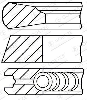 GOETZE ENGINE 08-123900-10 - Kolbenringsatz