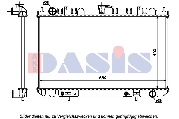 AKS DASIS 070104N - Kühler, Motorkühlung