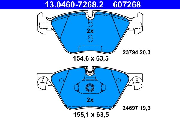 ATE 13.0460-7268.2 - Bremsbelagsatz, Scheibenbremse