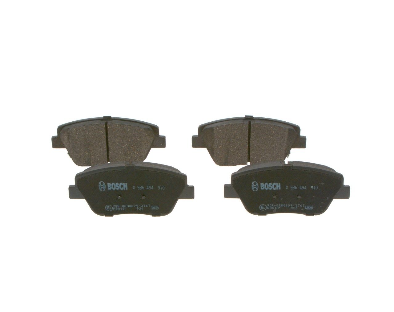 BOSCH 0 986 494 910 - Bremsbelagsatz, Scheibenbremse