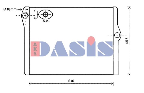 AKS DASIS 050085N - Kühler, Motorkühlung