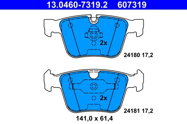 ATE 13.0460-7319.2 - Bremsbelagsatz, Scheibenbremse