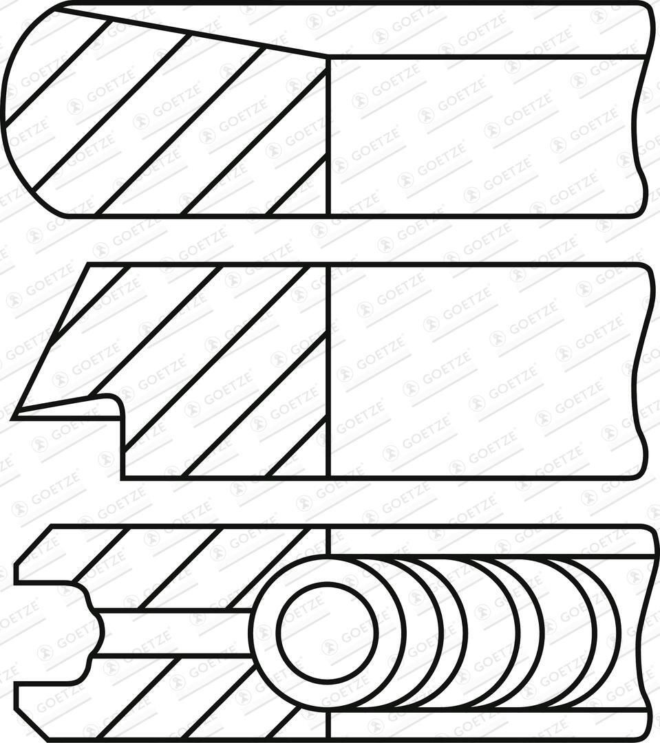 GOETZE ENGINE 08-447900-00 - Kolbenringsatz