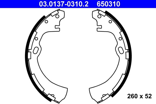 ATE 03.0137-0310.2 - Bremsbackensatz