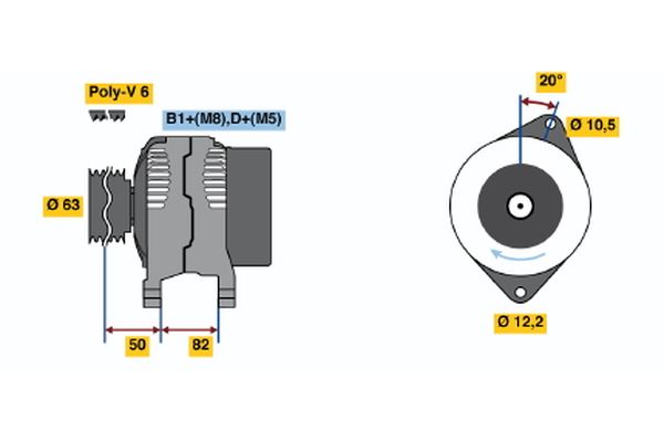 BOSCH 0 986 046 480 - Generator