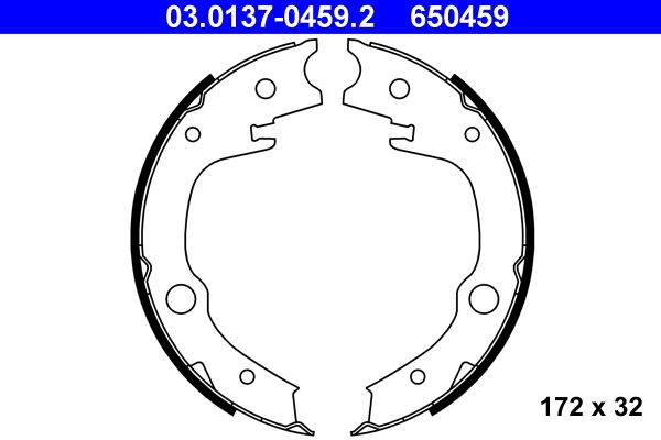 ATE 03.0137-0459.2 - Bremsbackensatz, Feststellbremse