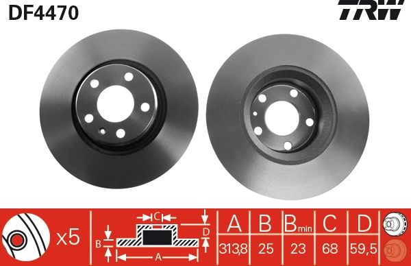 TRW DF4470 - Bremsscheibe