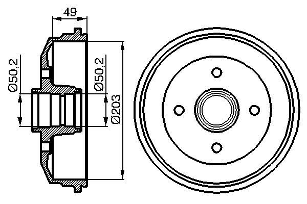 BOSCH 0 986 477 050 - Bremstrommel