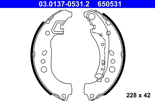 ATE 03.0137-0531.2 - Bremsbackensatz