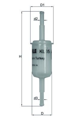 MAHLE KL 15 OF - Kraftstofffilter
