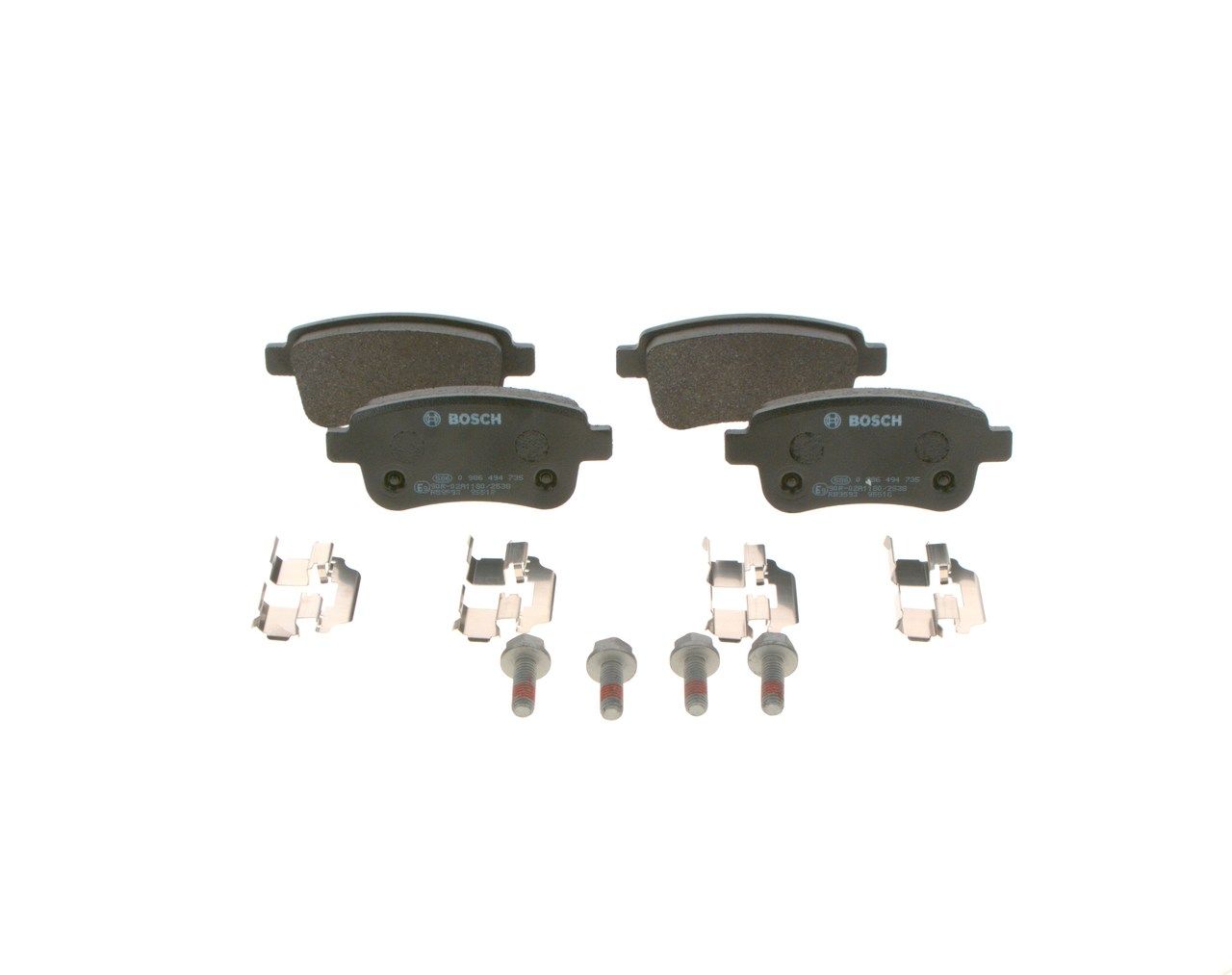 BOSCH 0 986 494 735 - Bremsbelagsatz, Scheibenbremse