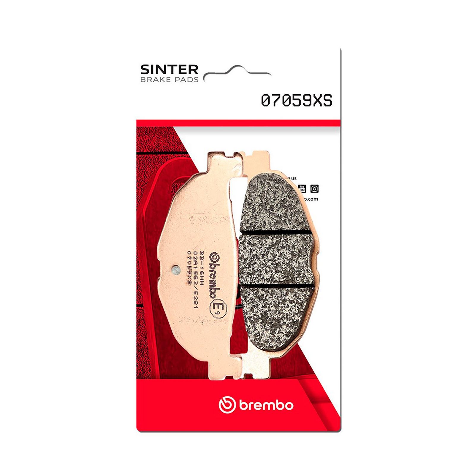 BREMBO 07059XS - Bremsbelagsatz, Scheibenbremse