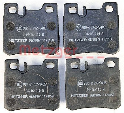 METZGER AUTOTEILE 1170158 - Bremsbelagsatz, Scheibenbremse