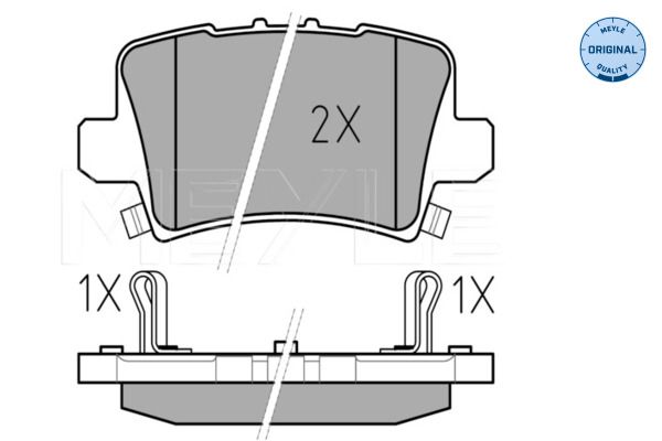 MEYLE 025 240 8615/W - Bremsbelagsatz, Scheibenbremse