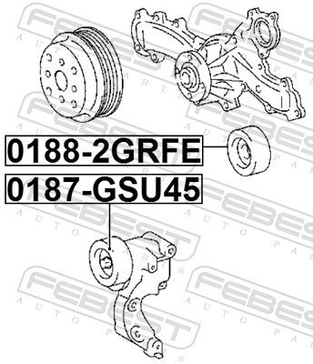 FEBEST 0187-GSU45 - Spannrolle, Keilrippenriemen