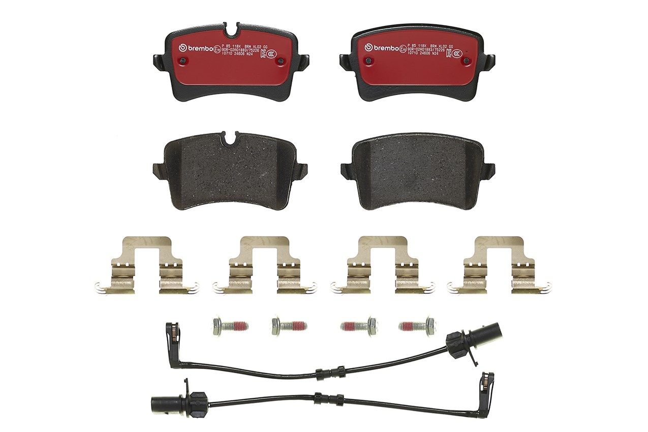 BREMBO P 85 118X - Bremsbelagsatz, Scheibenbremse