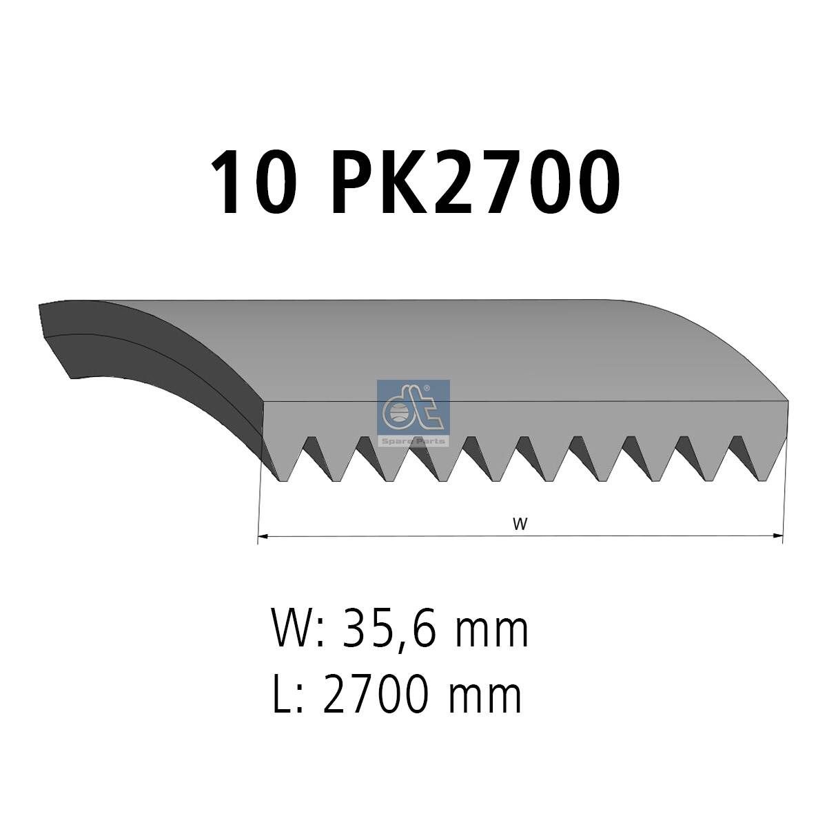DT Spare Parts 1.21896 - Keilrippenriemen