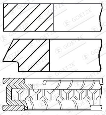 GOETZE ENGINE 08-441000-10 - Kolbenringsatz