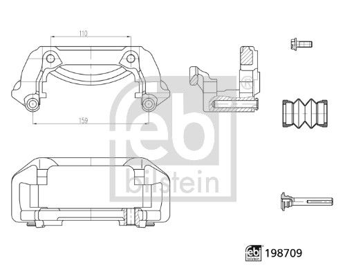 FEBI BILSTEIN 198709 - Halter, Bremssattel