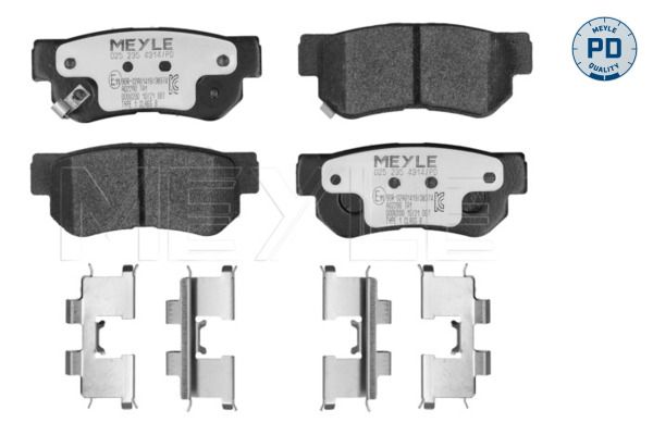 MEYLE 025 235 4314/PD - Bremsbelagsatz, Scheibenbremse